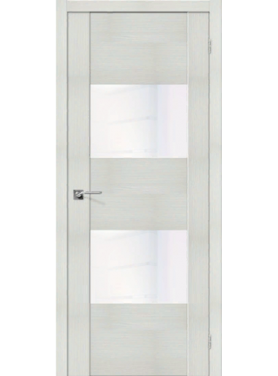 Дверь Браво VG2 WW экошпон бьянко вералинга, lacobel белый "White Waltz"