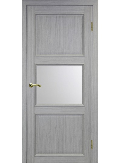 Дверь Оптим ЭКО 630.121 ОФ1 дуб серый, lacobel белый