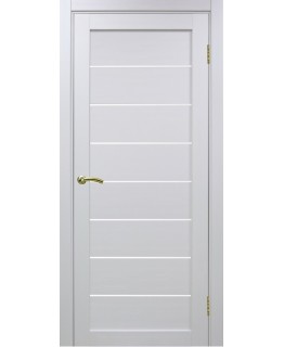 Дверь Оптим ЭКО 508.12 белый монохром, lacobel белый