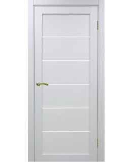 Дверь Оптим ЭКО 506.12 белый монохром, lacobel белый