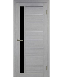Дверь Оптим ЭКО 554.21 АПП молдинг SC дуб серый, lacobel черный