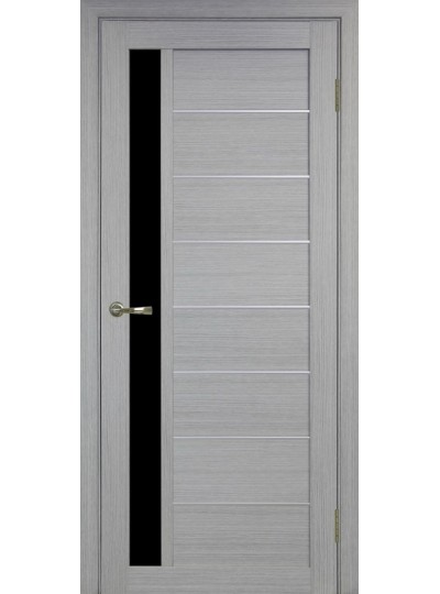 Дверь Оптим ЭКО 554.21 АПП молдинг SC дуб серый, lacobel черный