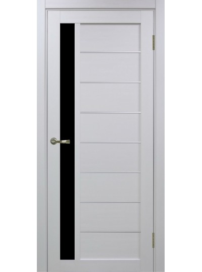 Дверь Оптим ЭКО 554.21 АПП молдинг SC дуб беленый, lacobel черный
