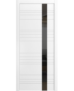 Дверь Шейл Дорс LP-14 эмаль белая, лакобель черное
