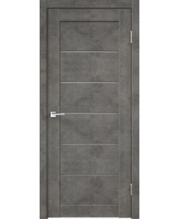 Дверь VellDoris Loft 1 бетон темно-серый, стекло мателюкс графит