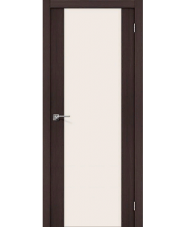 Дверь Браво Порта-13 экошпон венге вералинга, триплекс сатин "Magic Fog"