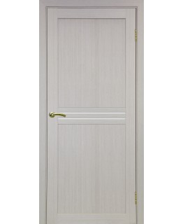 Дверь Оптим ЭКО 552.12 дуб беленый, lacobel белый