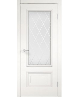 Дверь VellDoris экошпон Imperia 2V дуб пломбир, стекло