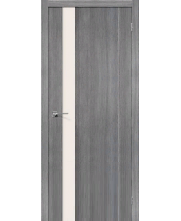 Дверь Браво Порта-11 экошпон грей вералинга, триплекс сатин "Magic Fog"