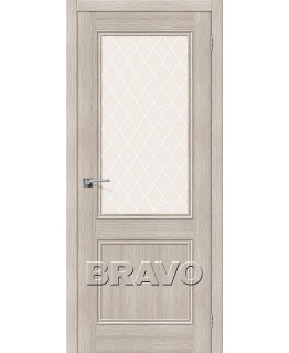 Дверь Браво Порта-63 экошпон капучино вералинга, сатинато белое "Magic Fog"