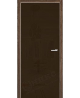 Дверь Оникс Арт, лакобель коричневый RAL8028