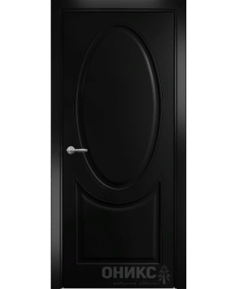 Дверь Оникс Брюссель фрезерованная №2 эмаль черная, глухая