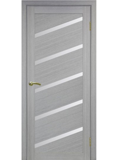 Дверь Оптим ЭКО 506.112U дуб серый, стекло мателюкс