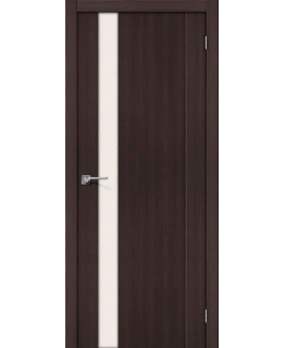Дверь Браво Порта-11 экошпон венге вералинга, триплекс сатин "Magic Fog"