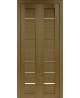 Дверь-книжка Оптим ЭКО 508 орех классик, стекло сатинат