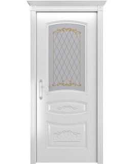 Дверь Шейл Дорс Соната В3 эмаль белая, стекло фотопечать