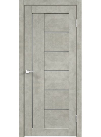 Дверь VellDoris Loft 3 бетон светло-серый, стекло мателюкс графит