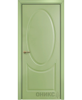 Дверь Оникс Брюссель фрезерованная №2 эмаль фисташковая, глухая