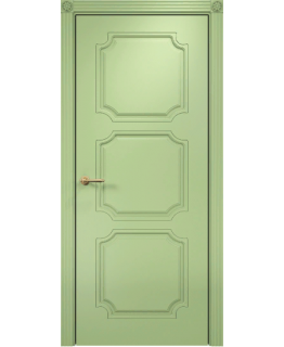 Дверь Оникс Валенсия фрезерованная эмаль фисташковая, глухая