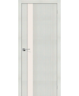 Дверь Браво Порта-11 экошпон бьянко вералинга, триплекс сатин "Magic Fog"