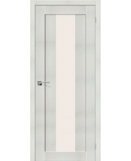 Дверь Браво Порта-25 экошпон alu бьянко вералинга, сатинато белое "Magic Fog"