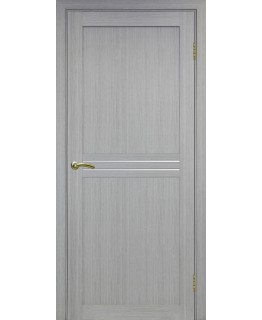 Дверь Оптим ЭКО 552.12 дуб серый, lacobel белый