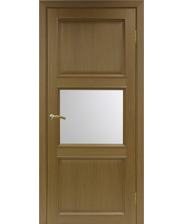 Дверь Оптим ЭКО 630.121 ОФ1 орех классик, lacobel белый