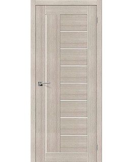 Дверь Браво Порта-29 экошпон капучино вералинга, сатинато белое "Magic Fog"