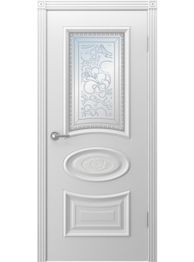 Дверь Шейл Дорс Унисон эмаль белая, стекло фотопечать 2
