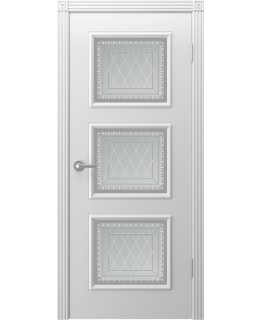 Дверь Шейл Дорс Тенор эмаль белая, стекло фотопечать 3