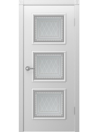 Дверь Шейл Дорс Тенор эмаль белая, стекло фотопечать 3