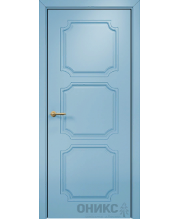 Дверь Оникс Валенсия фрезерованная эмаль голубая, глухая