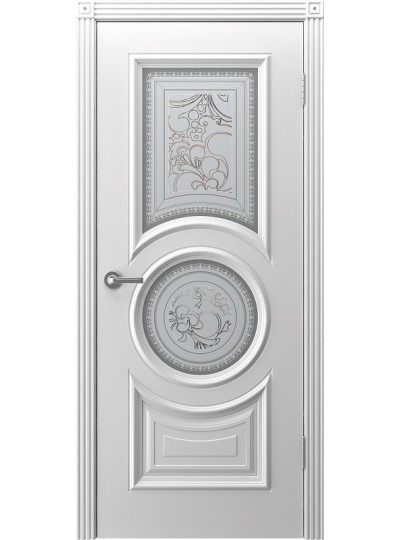 Дверь Шейл Дорс Богема эмаль белая, стекло фотопечать 2