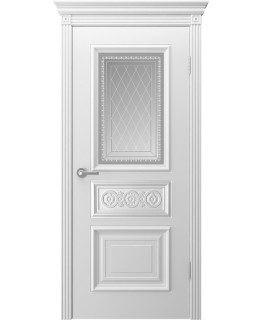 Дверь Шейл Дорс Премьера эмаль белая, стекло фотопечать 3