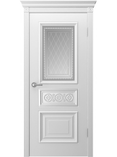 Дверь Шейл Дорс Премьера эмаль белая, стекло фотопечать 3