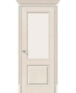 Дверь Браво Классико-33 экошпон Cappuccino Softwood, сатинато белое художественное