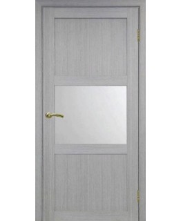 Дверь Оптим ЭКО 530.121 дуб серый, стекло сатинат