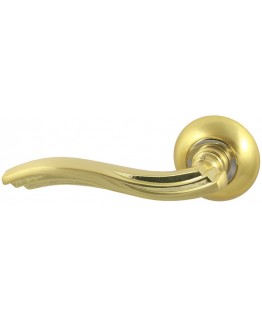 Дверная ручка V14 C матовое золото Круглая розетка