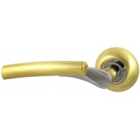 Дверная ручка V21 C матовое золото Круглая розетка