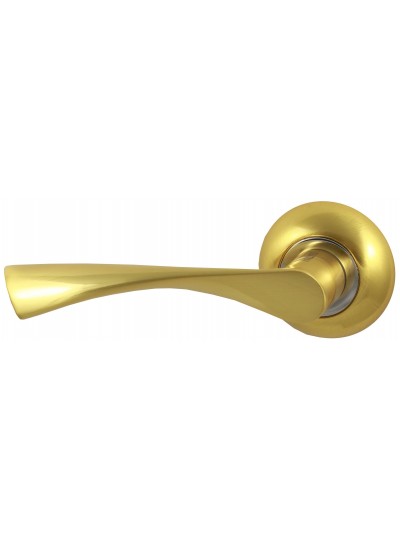 Дверная ручка V23C матовое золото Круглая розетка