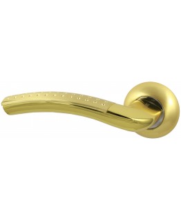 Дверная ручка V26 C матовое золото Круглая розетка