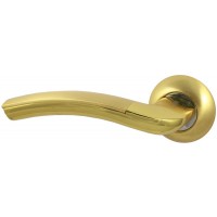 Дверная ручка V27 C матовое золото Круглая розетка
