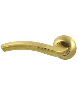 Дверная ручка V27 C матовое золото Круглая розетка