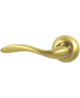 Дверная ручка V57 C матовое золото Круглая розетка