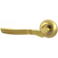 Дверная ручка V77 C матовое золото Круглая розетка