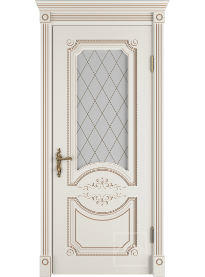 Межкомнатная дверь Milana 3D (Ivory PC, Art Cloud)